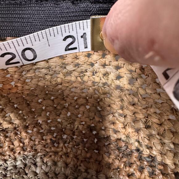 Wide Brim Sun Hat Handmade 100% Raffia Floppy Brim Beach Boho Neutral Vacation - Picture 9 of 9